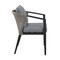 Armen Living Aileen Outdoor Patio 5-Piece Dining Table Set in Aluminum and Wicker with Gray Cushions 840254333345 - alternate 6